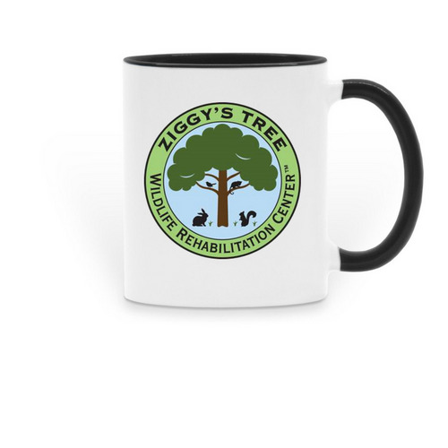 Educate, Rehabilitate, Release ZT Bird Mug, a Black Two-Tone Ceramic Mug