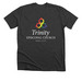 Trinity Rainbow Logo Shirts & Sweatshirts, a Dark Grey Heather Premium Unisex Tee