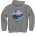 Pullover Hoodie, a Charcoal Pullover Hoodie (back-view)