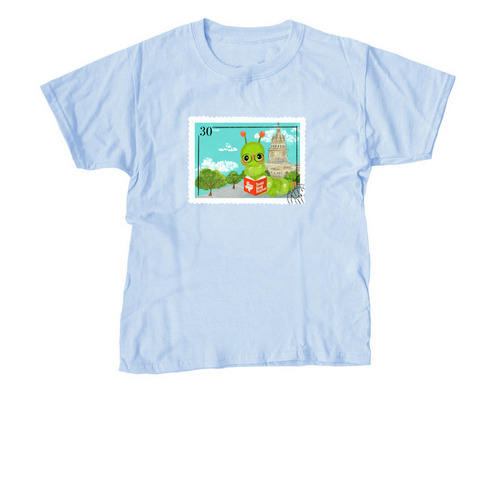 TBF Brooke Worm Stamp Merch (Youth), a Light Blue Youth Unisex Tee