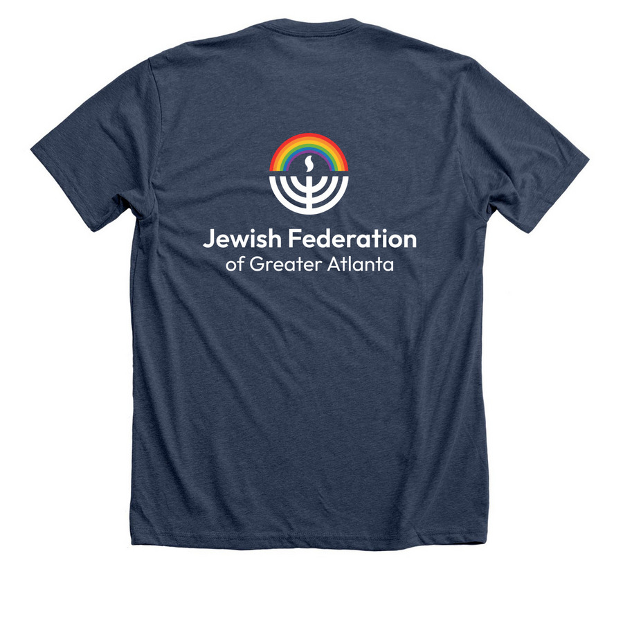 Federation ATL Pride, a Heather Navy Premium Unisex Tee (back-view)