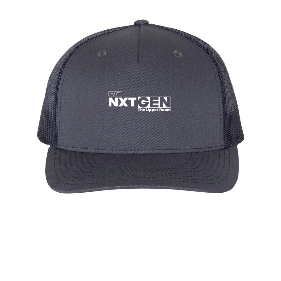NXTGEN The Upper Room | Hat, a Ombre Blue/ Navy Printed Five-Panel Trucker Cap