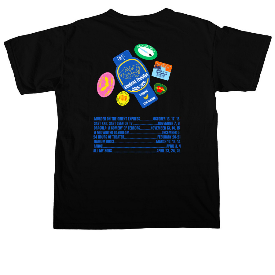 26-27 Season, a Black Comfort Colors Unisex Tee (back-view)
