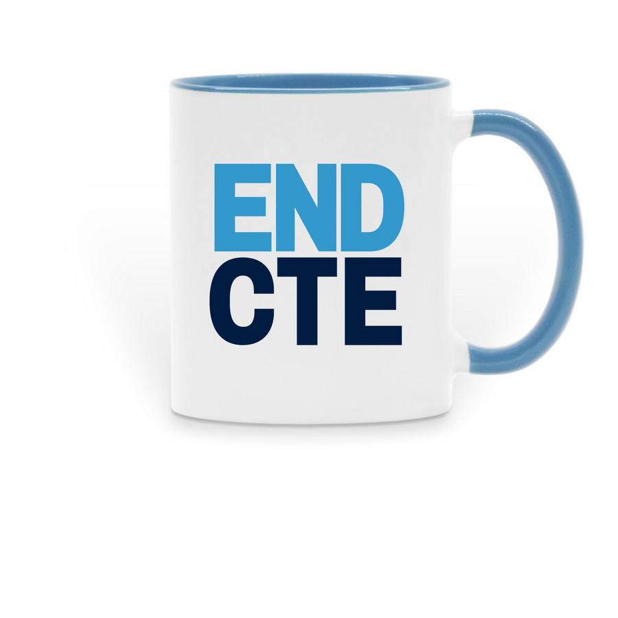 End CTE Mug, a Light Blue Two-Tone Ceramic Mug