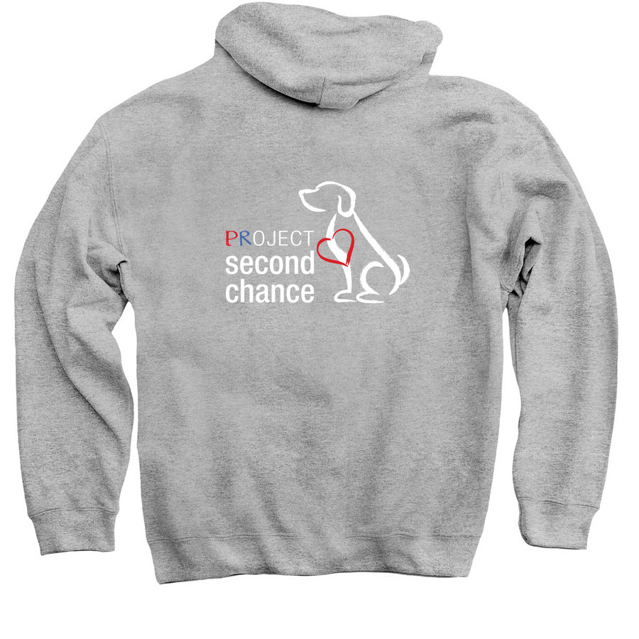 Project Second Chance Fundraiser, a Sport Grey Pullover Hoodie (back-view)