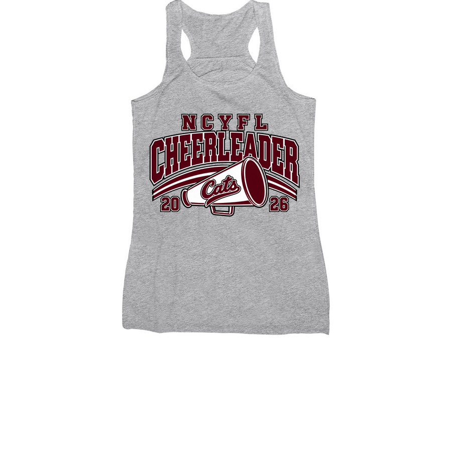 SENIOR CHEER ROSTER, a Athletic Heather Women's Racerback