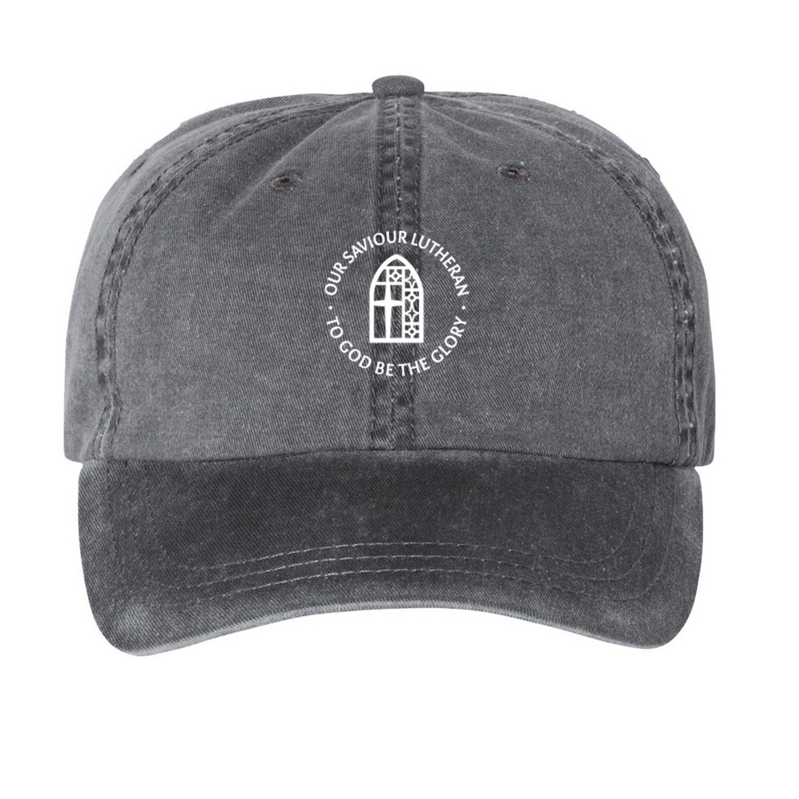 OSKC Centennial Hat, a Black Printed Pigment Dye Baseball Cap