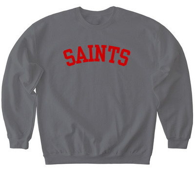 Old School, a Charcoal Softstyle Crewneck Sweatshirt