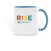 RISE Mugs, a Light Blue Two-Tone Ceramic Mug
