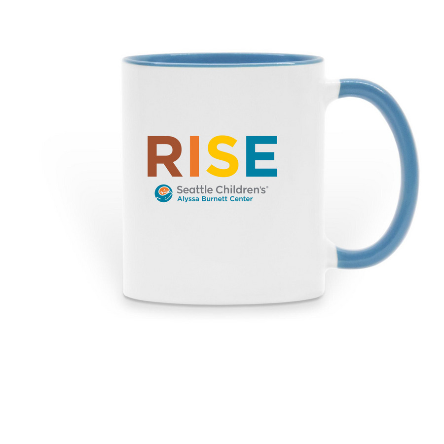 RISE Mugs, a Light Blue Two-Tone Ceramic Mug