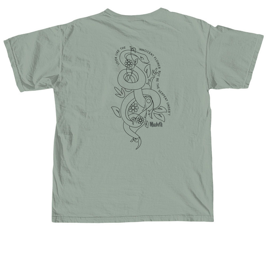 Macbeth - Serpent, a Bay Comfort Colors Unisex Tee (back-view)