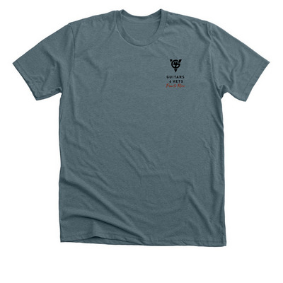 21 Guitar Salute - Puerto Rico, a Heather Slate Premium Unisex Tee