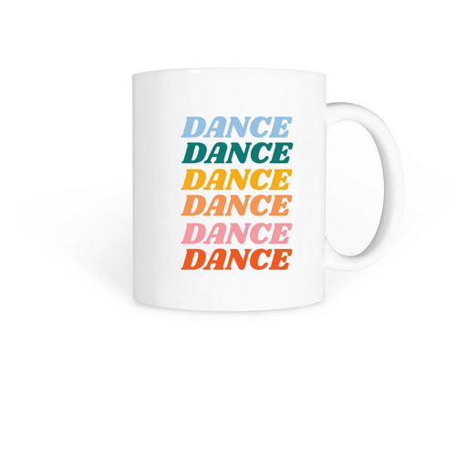 Dance Rainbow Mug, a White Coffee Mug