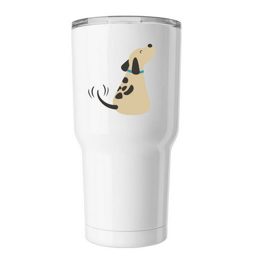 Life Happens. Wags Help!, a White Insulated Tumbler