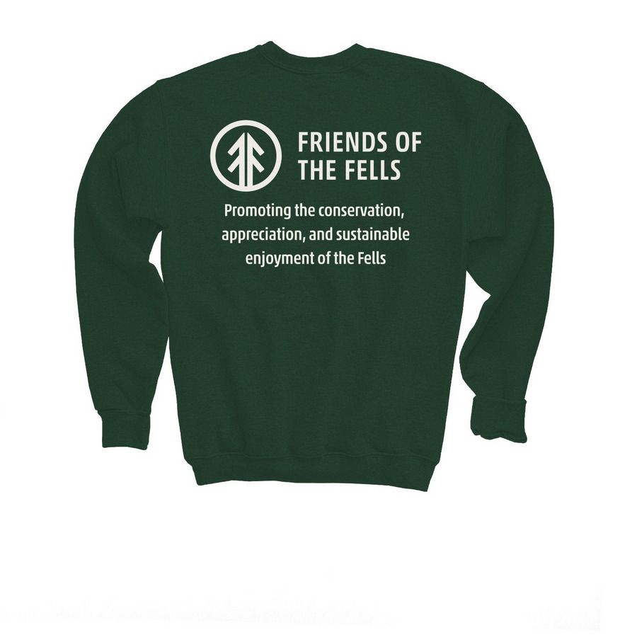 Youth T-Shirts & Sweatshirts, a Forest Green Youth Crewneck Sweatshirt (back-view)
