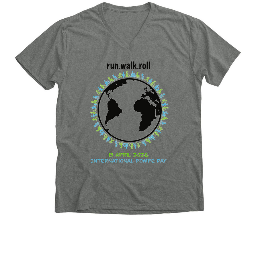 International Pompe Day, a Deep Heather Premium V-Neck Tee