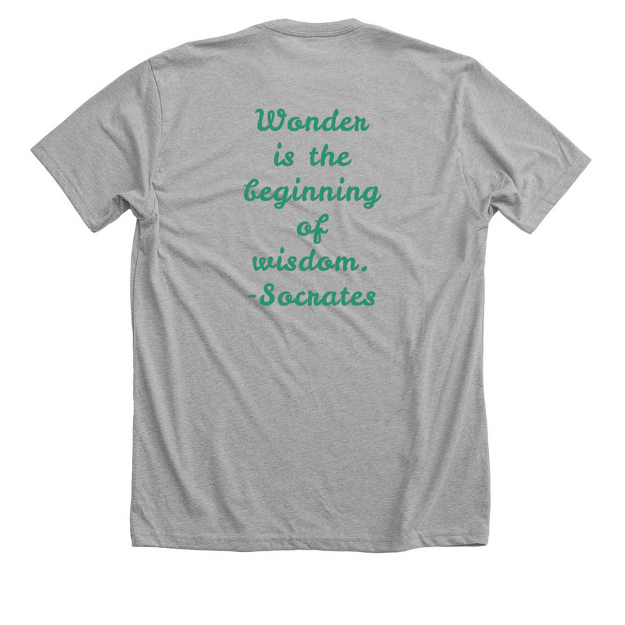 Wonder & Wander, a Athletic Heather Premium Unisex Tee (back-view)
