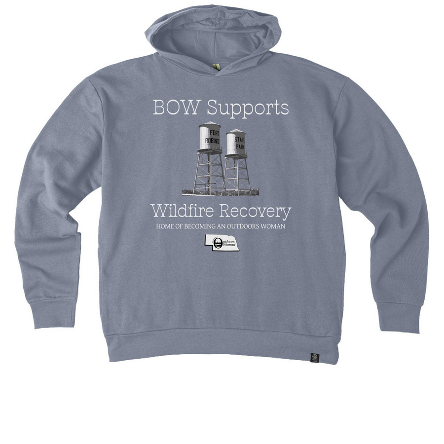 Support Fort Robinson Wildfire Recovery, a Basalt Grey Reclaimist Pullover Hoodie