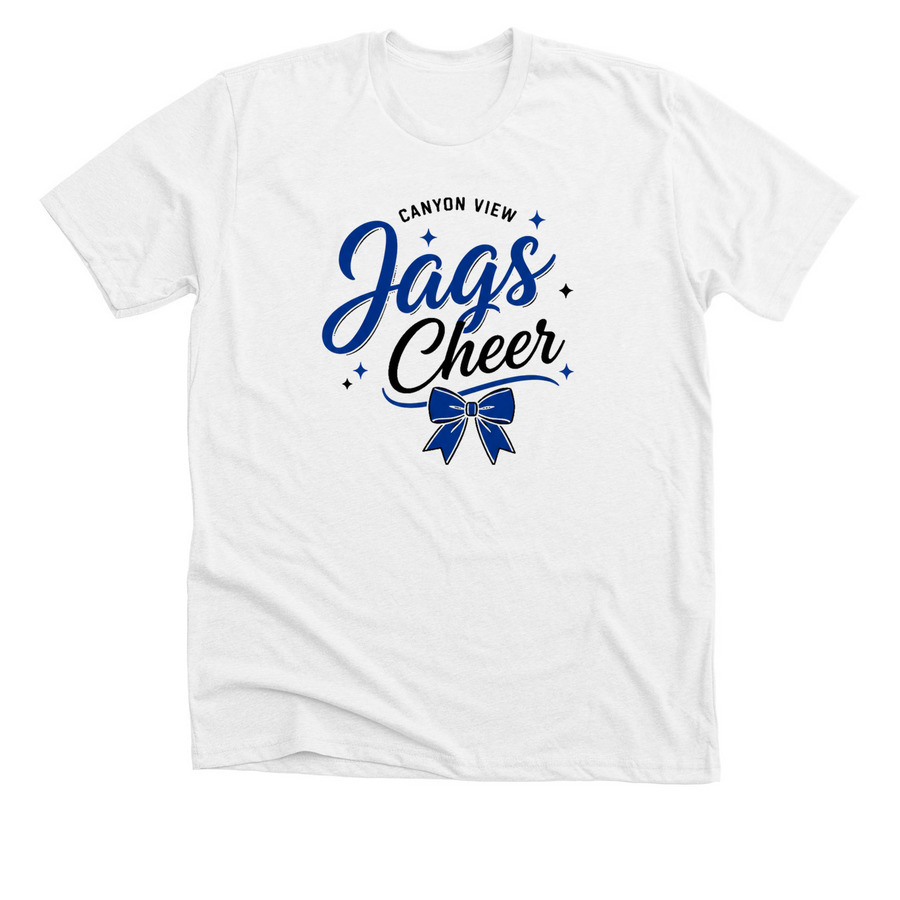 Canyon View Cheer, a Solid White Blend Premium Unisex Tee