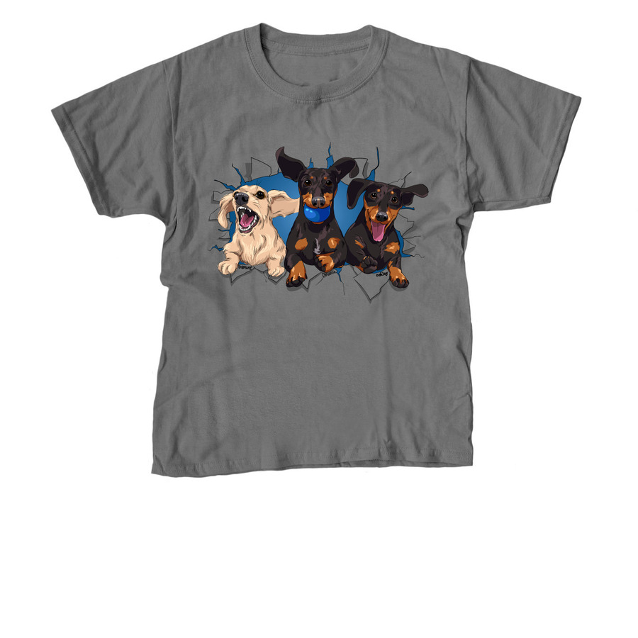 Crusoe BURST, a Charcoal Youth Unisex Tee