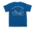 National & Hands Across Logos, a Royal Blue Youth Unisex Tee (back-view)