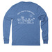 National & Hands Across Logos, a Azure Blue Allmade Eco Triblend Long Sleeve Tee (back-view)