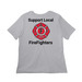 Black Mountain Professional Firefighters, a Solid Athletic Grey Women?s Relaxed Cotton Tee (back-view)