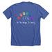 Human Trafficking Prevention Month, a Solid True Royal Premium Unisex Tee (back-view)