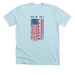 Freedom Flag - Adult&nbsp;, a Heather Ice Blue Premium Unisex Tee