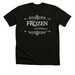 Disney's Frozen - Filigree - White Font, a Solid Black Blend Premium Unisex Tee