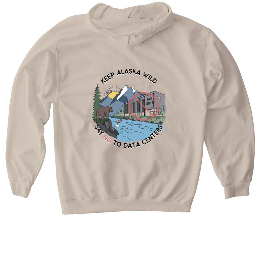 Color Keep Alaska Wild Hoodies, a Sand Gildan Softstyle Pullover Hoodie (back-view)