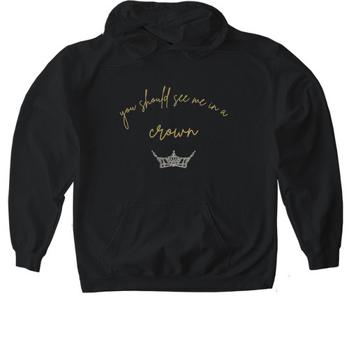 In a Miss Crown, a Black Gildan Softstyle Pullover Hoodie