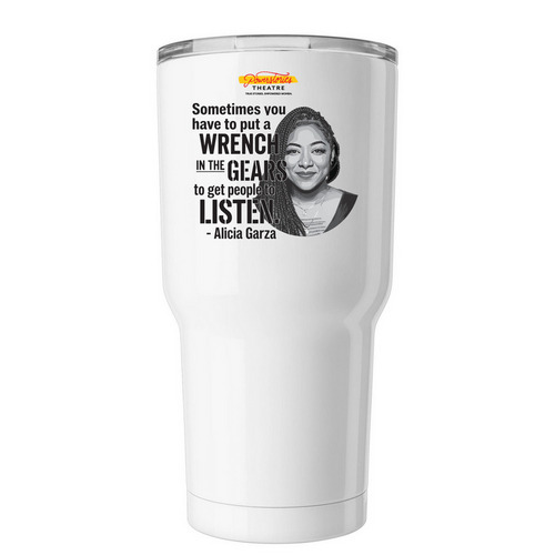 Women Listen, a White Insulated Tumbler
