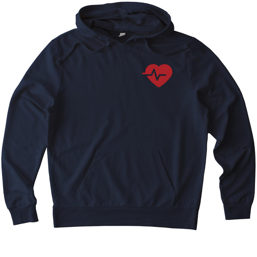 Sutter ER/Trauma &nbsp; &nbsp; (Heart), a Night Sky Navy Allmade Organic French Terry Pullover Hoodie