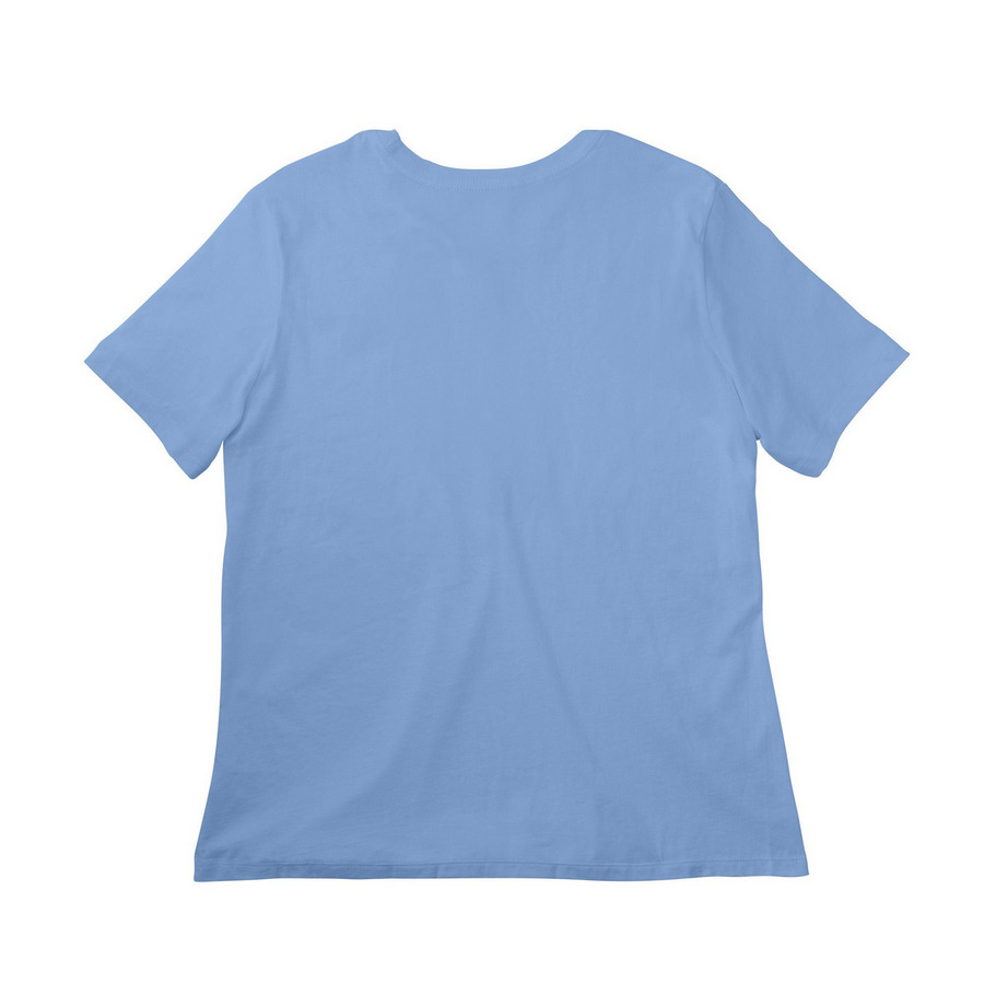 Women's Cut Shirts - All Kinds Black Logo, a Carolina Blue Women?s Relaxed Cotton Tee (back-view)