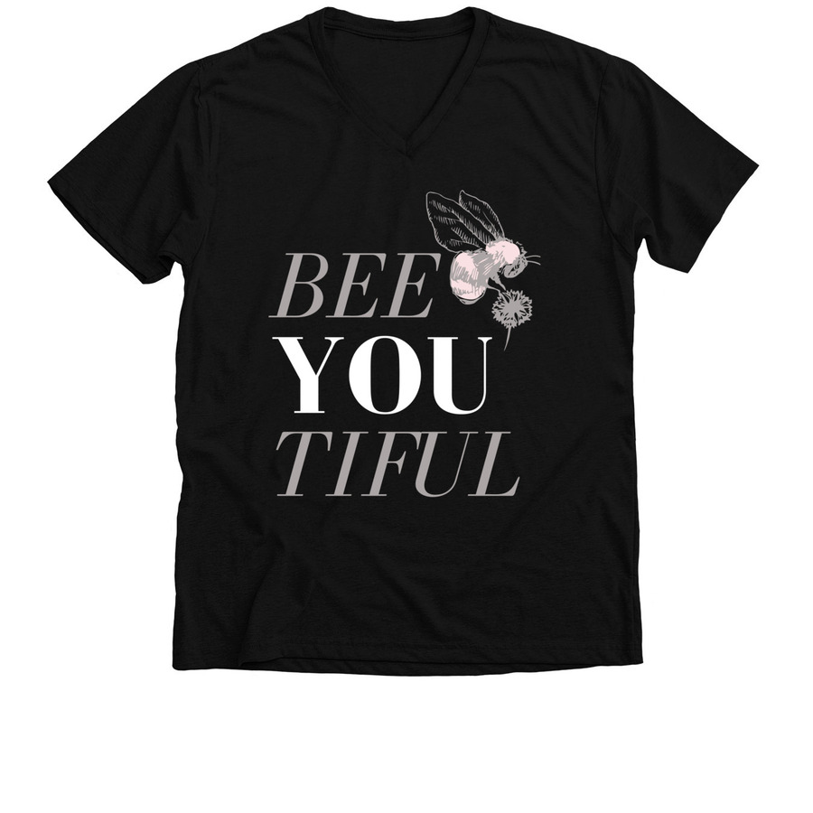 BeeWorthy Bee-You-tiful&nbsp;, a Solid Black Blend Premium V-Neck Tee