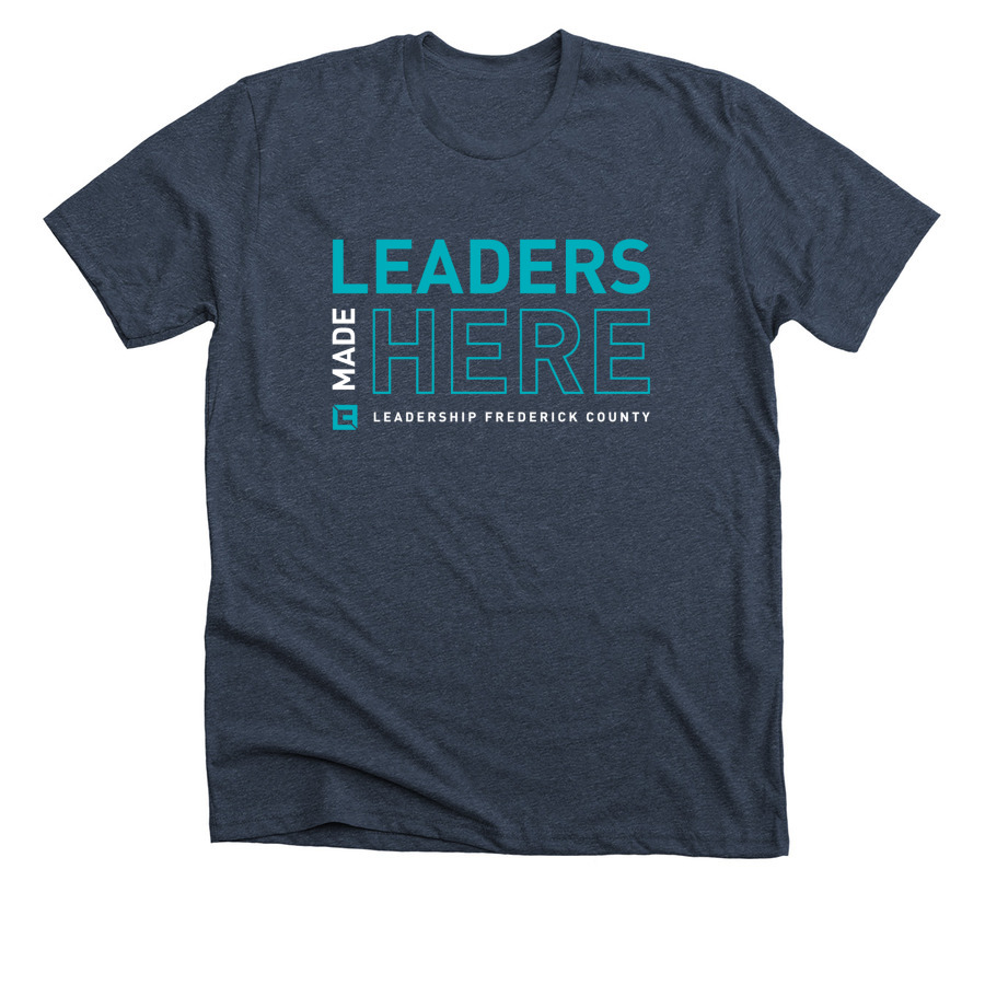 LFC Leaders Made Here T-Shirt, a Heather Midnight Navy Premium Unisex Tee