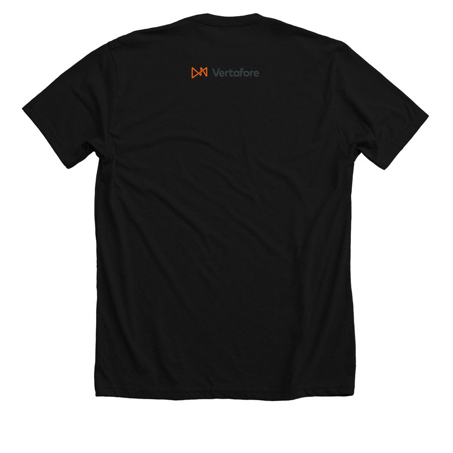 Vertafore Pride 2026 Proud Ally, a Solid Black Blend Premium Unisex Tee (back-view)