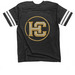 Heights Cooling HC, a Vintage Smoke / White Football Jersey Tee (back-view)
