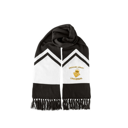 CLU GAMEDAY SCARF, a Black/ White Two-Tone Gameday Scarf