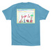 Emily's Shirt, a Ocean Blue Premium Cotton Tee (back-view)
