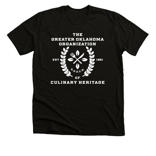Greater Oklahoma Org of Culinary Heritage, a Solid Black Blend Premium Unisex Tee