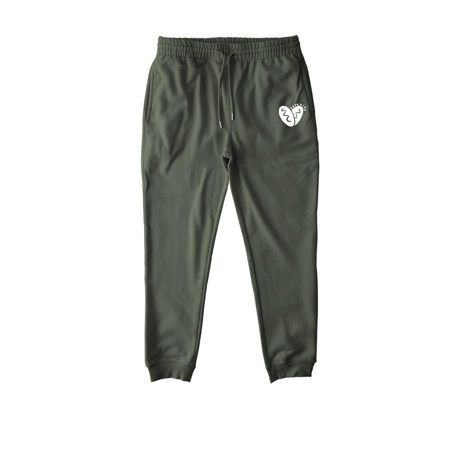 One Shot Heart - Jogger - Adult, a Khaki Green Stanley/Stella Unisex Flyer Jogger