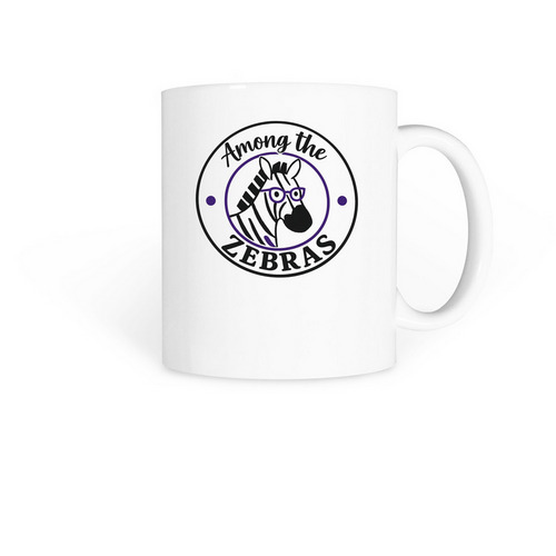 Among the Zebras - mugs, a White Coffee Mug