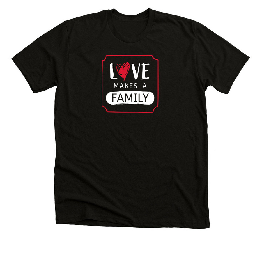 Love Tee, a Black Heather Premium Unisex Tee