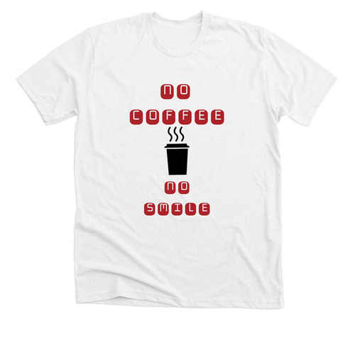 Coffee Time, a Solid White Blend Premium Unisex Tee