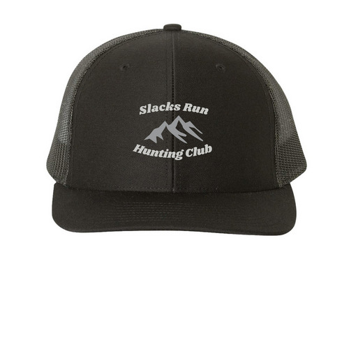 Club Hat, a Black Printed Snapback Trucker Cap