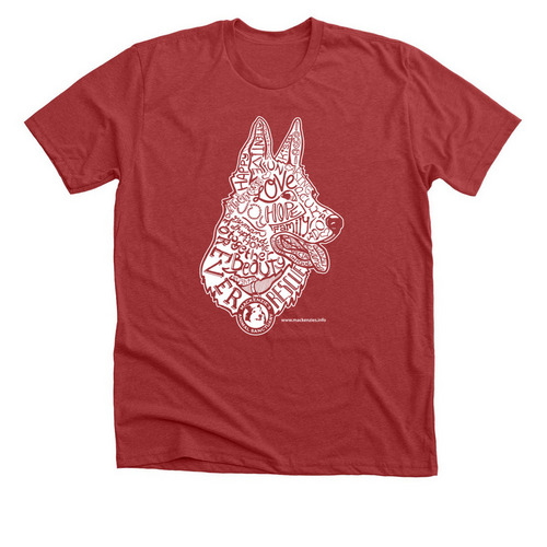 Loyal Shepherd, a Heather Canvas Red Premium Unisex Tee