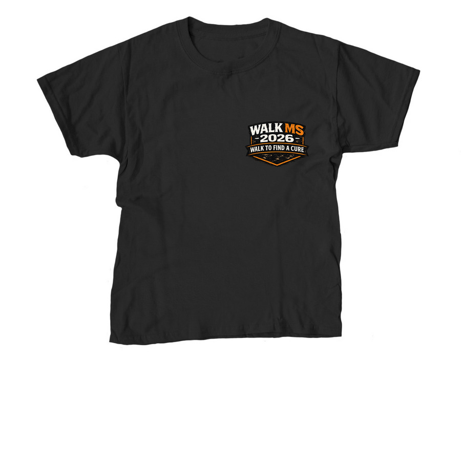 Walk MS 2026, a Black Youth Unisex Tee