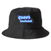 QBC Blue Logo Hats, a Black Printed Bucket Hat